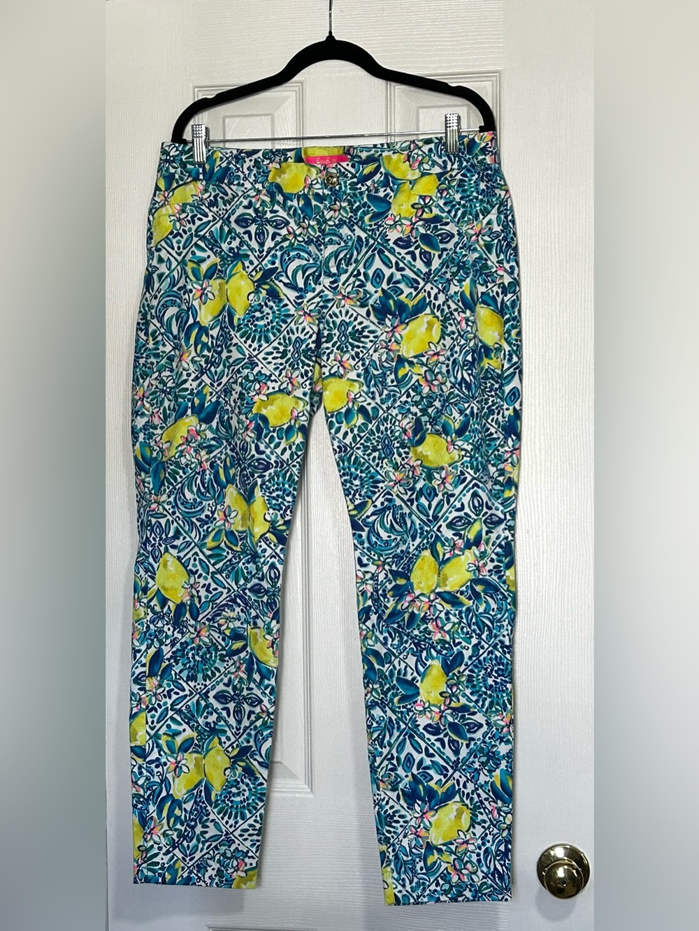Lilly Pulitzer Skinny Kelly Pant Zest For Life, size 14